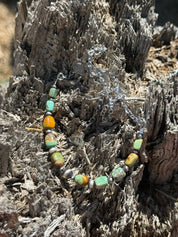 Sterling Silver Sage Canyon Stone Beaded Chain Necklace
