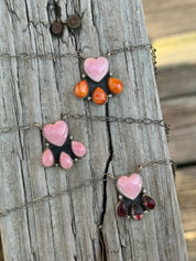 Desert Blush Pink Conch Heart Pendant
