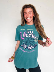 No Luck Just Jesus Graphic Tee