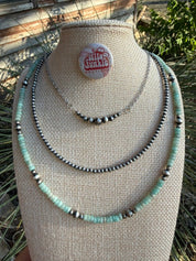 3-pc Sterling Silver and Amazonite Necklace Bundle
