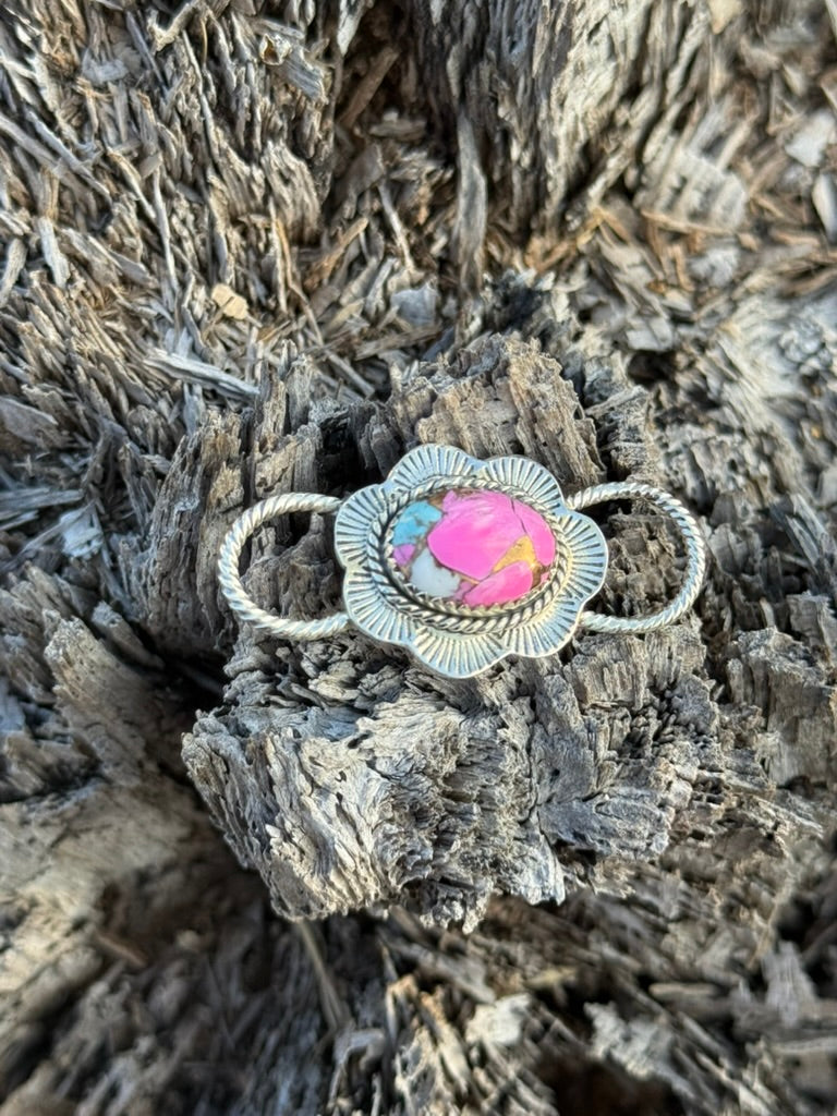 Authentic Cotton Candy Concho Bloom Scarf Slide Charm