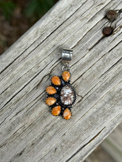 Half Cluster Turquoise Pendant