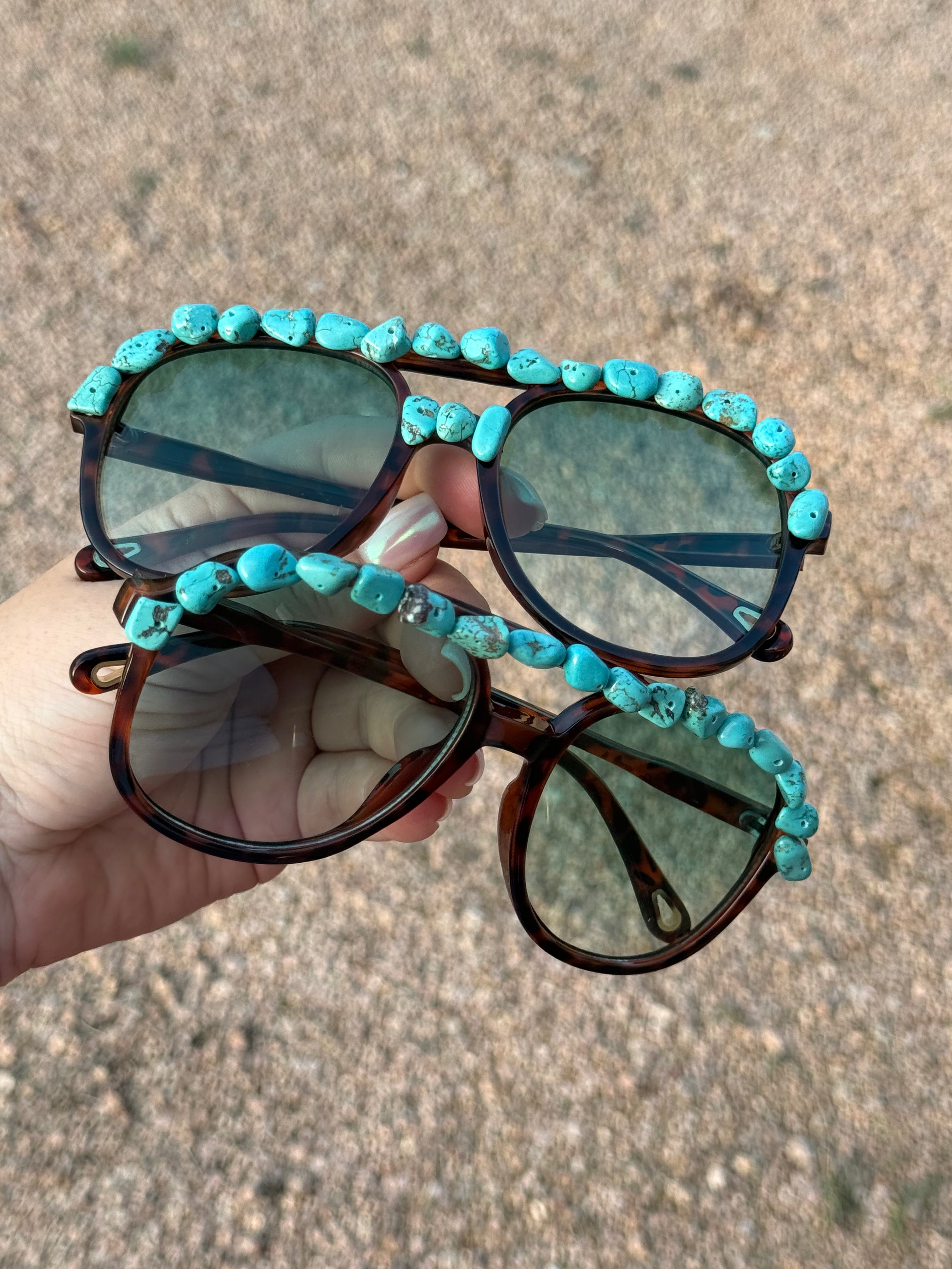 Turquoise Bridge Glam Sunglasses