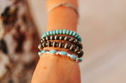 4 - Piece Turquoise and Silver Bracelet Set