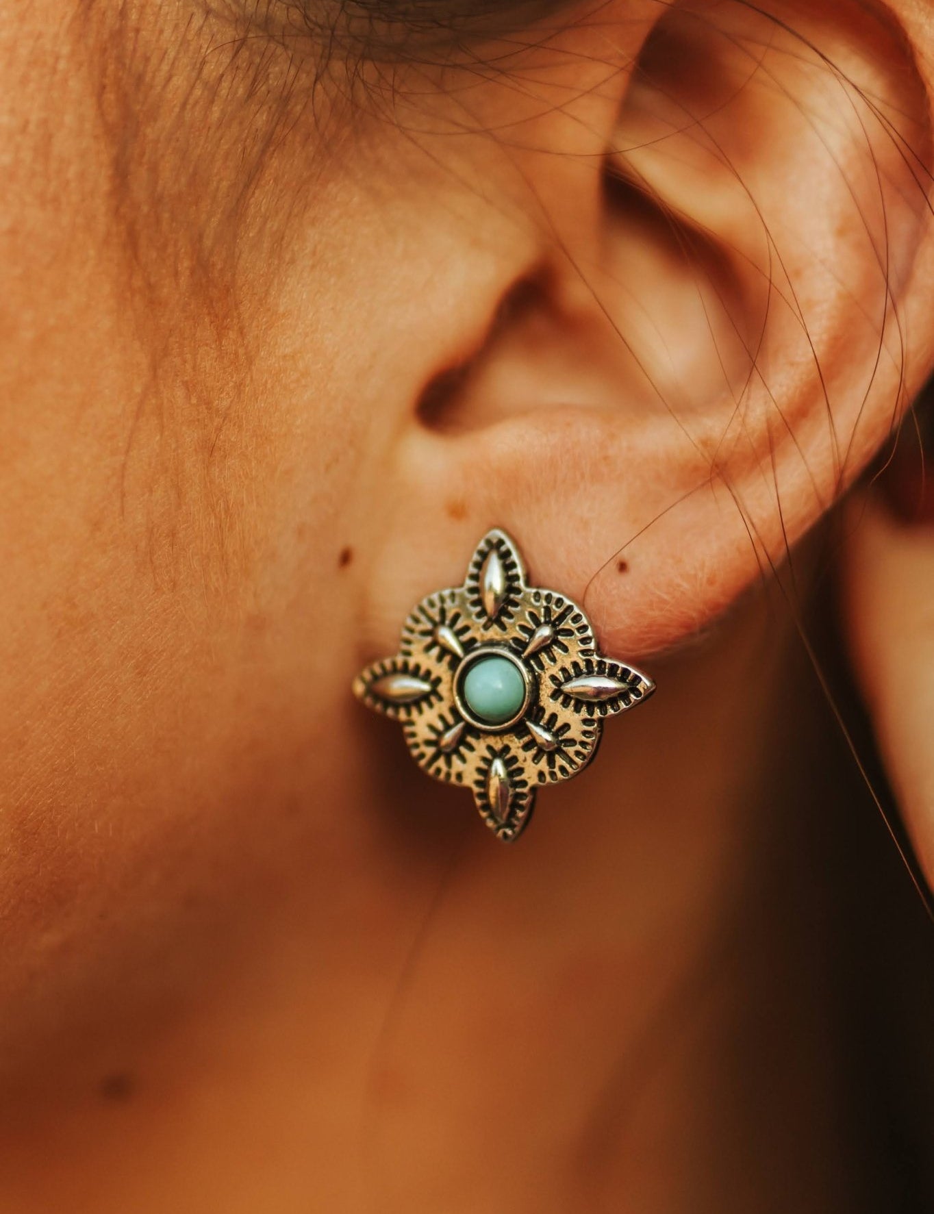 4 - Point Turquoise Concho Studs