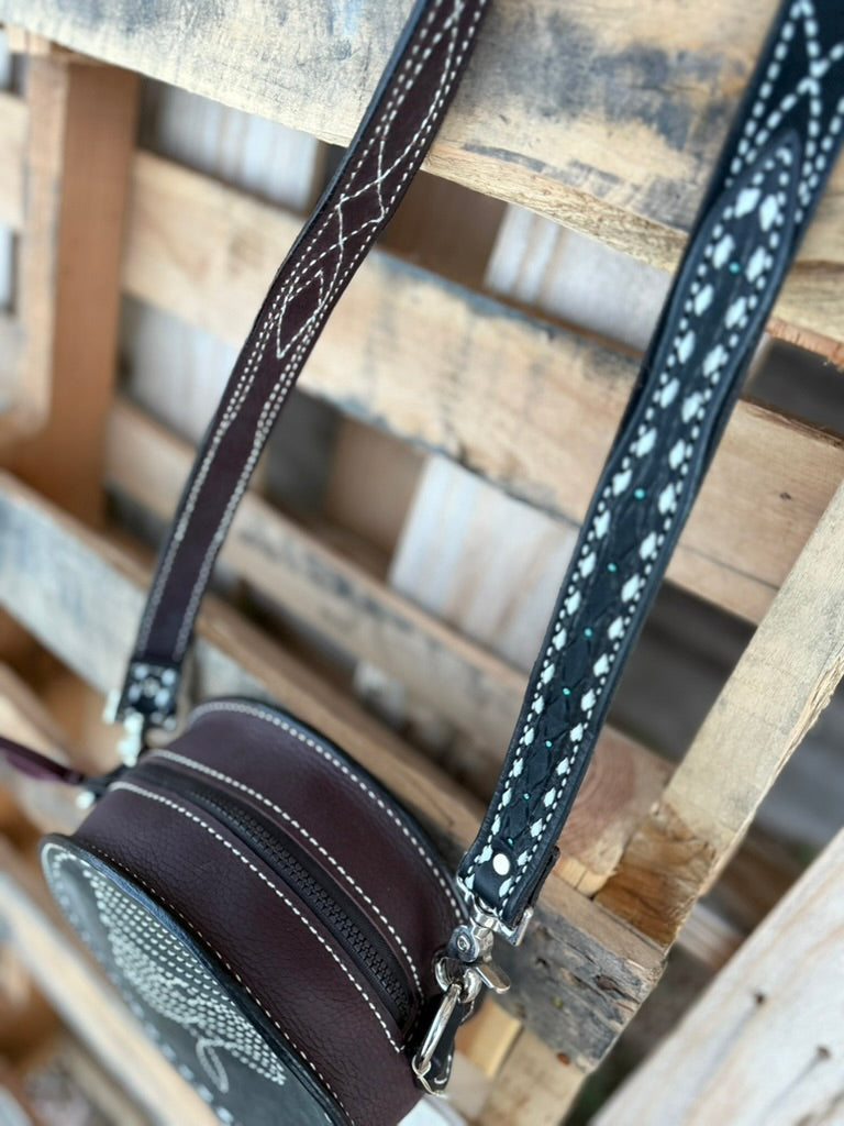 Cowboy Stitch Canteen Crossbody Bag
