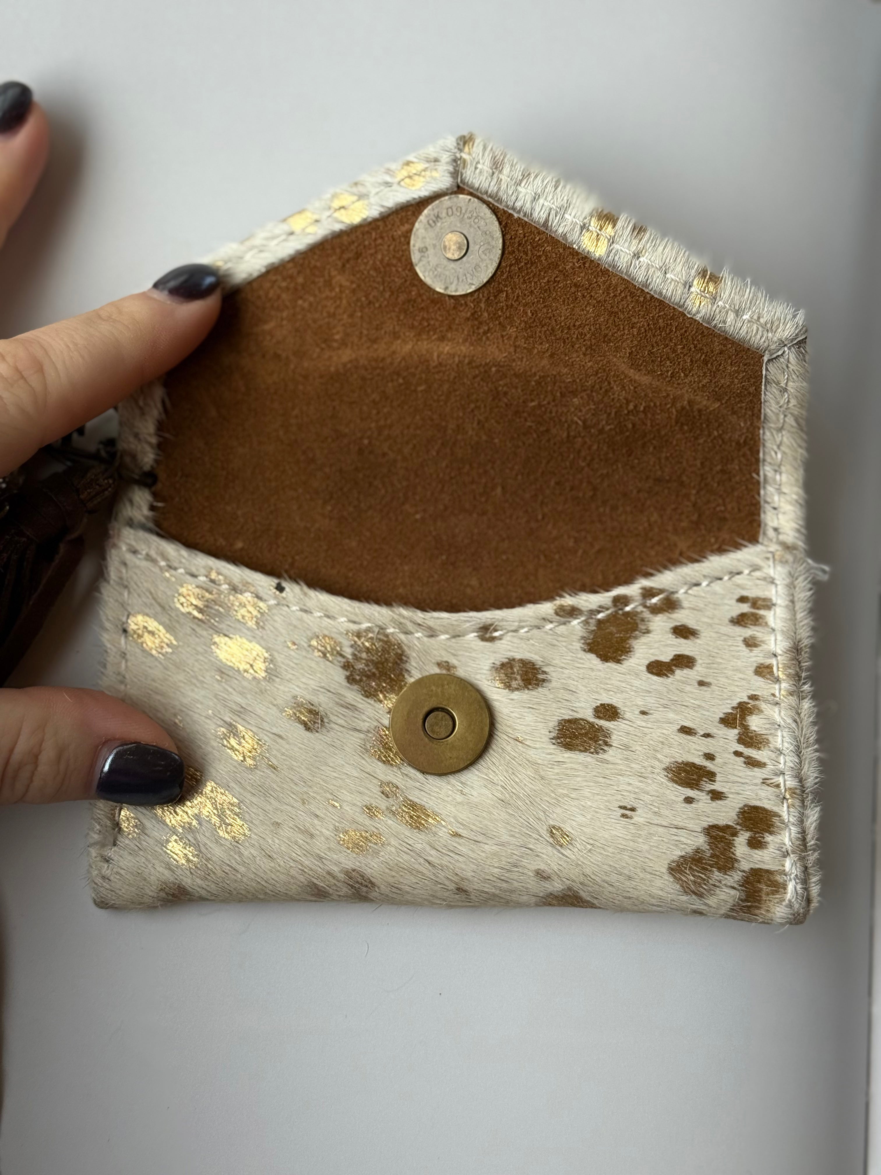 Gold Dust Fringe Wallet Keychain