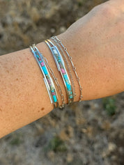 Authentic Cotton Candy Inlay Cuff Bracelet