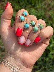 Authentic Turquoise Dual Stone Adjustable Ring