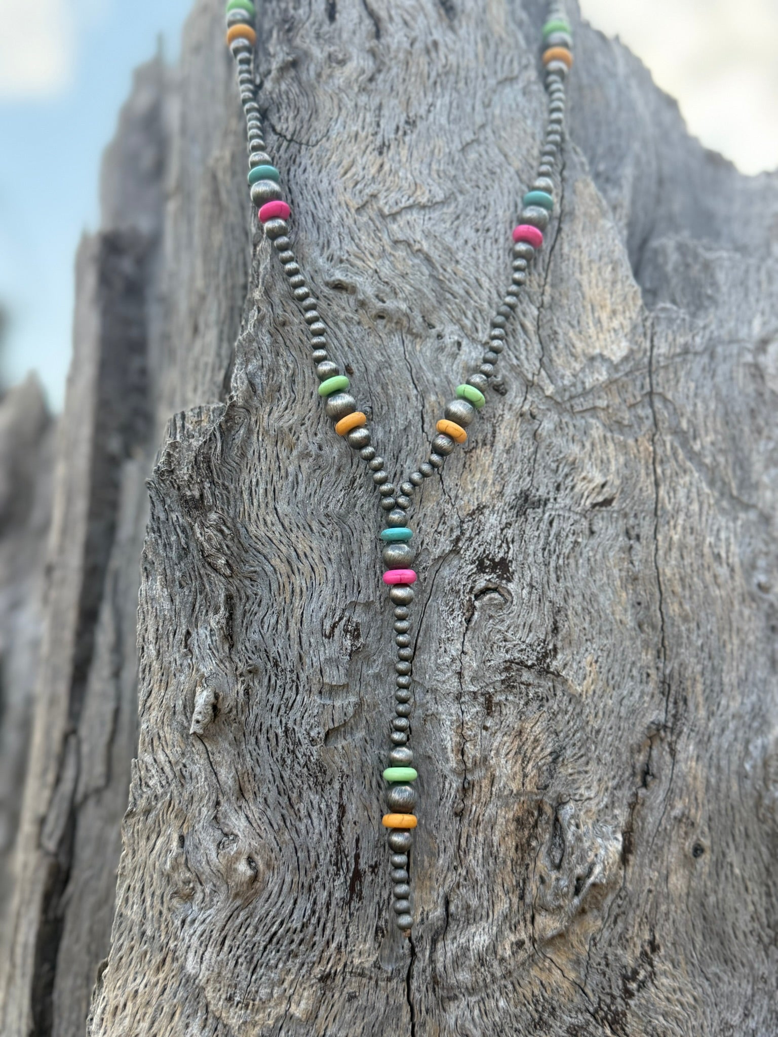 Southwest Spirit Multicolor Lariat Necklace