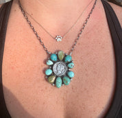 Authentic Mercury Coin Cluster Pendant Necklace