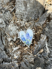 Western Bluebonnet Heart Cuff Ring
