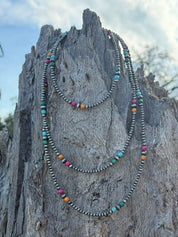 60" Sundance Canyon Multicolor Beaded Necklace