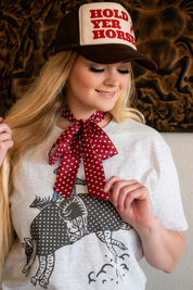 Red Polka Dots Twilly Scarf
