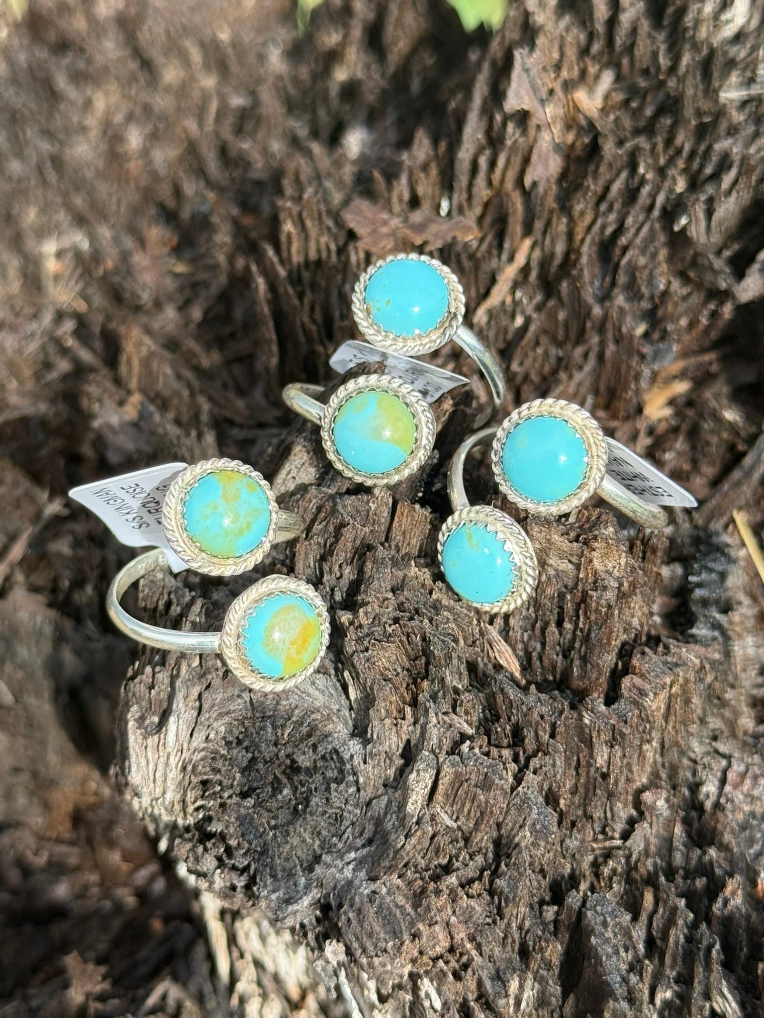 Authentic Turquoise Dual Stone Adjustable Ring