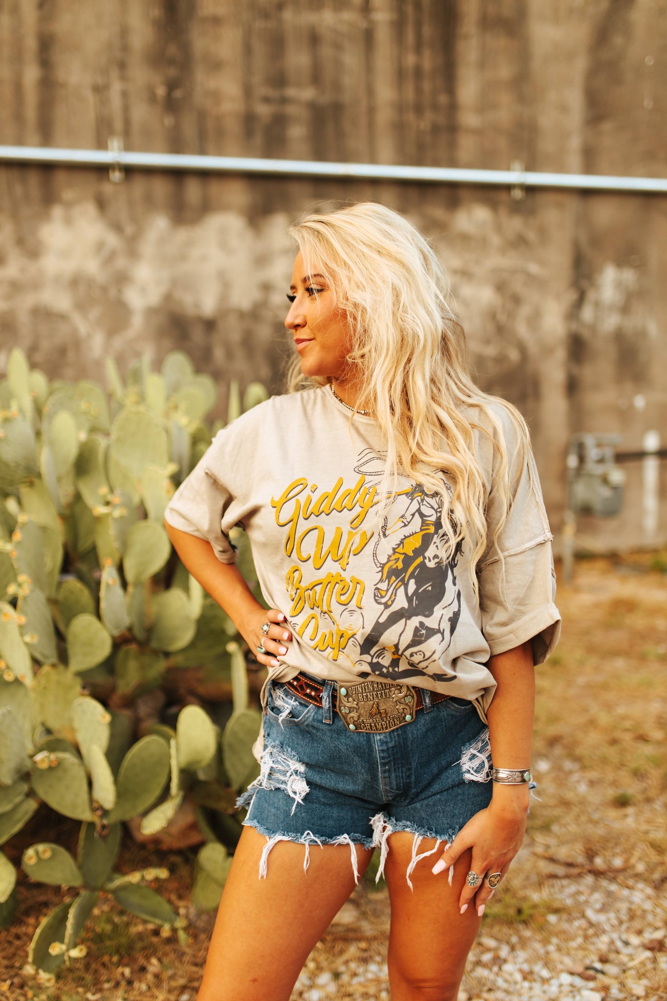 Giddy Up Butter Cup Western Graphic Top