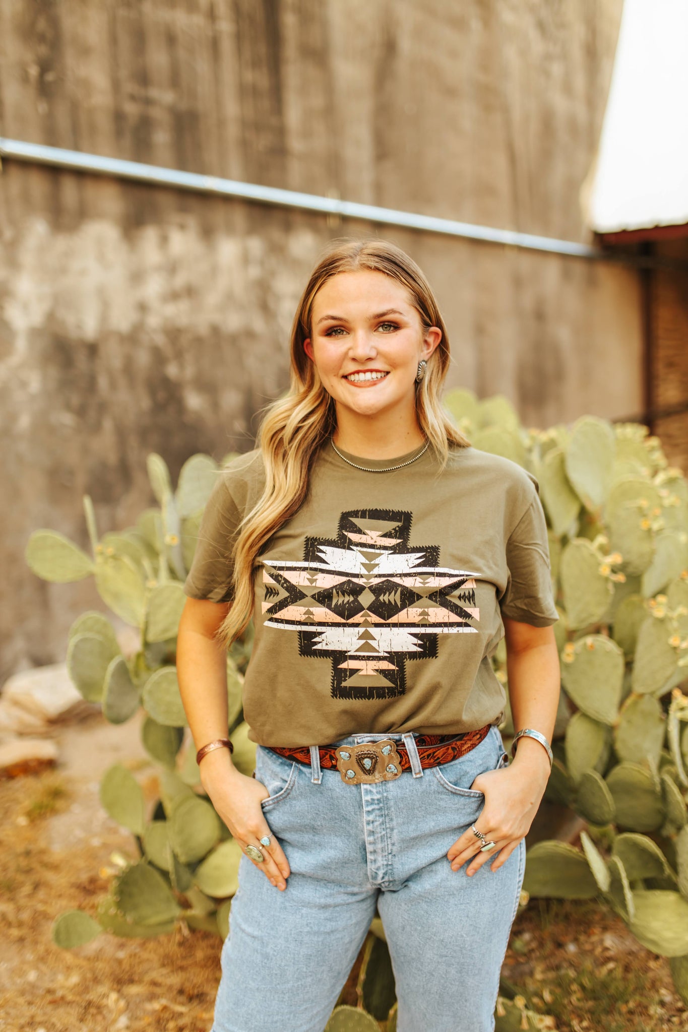The Forest Aztec Western Graphic T-shirt