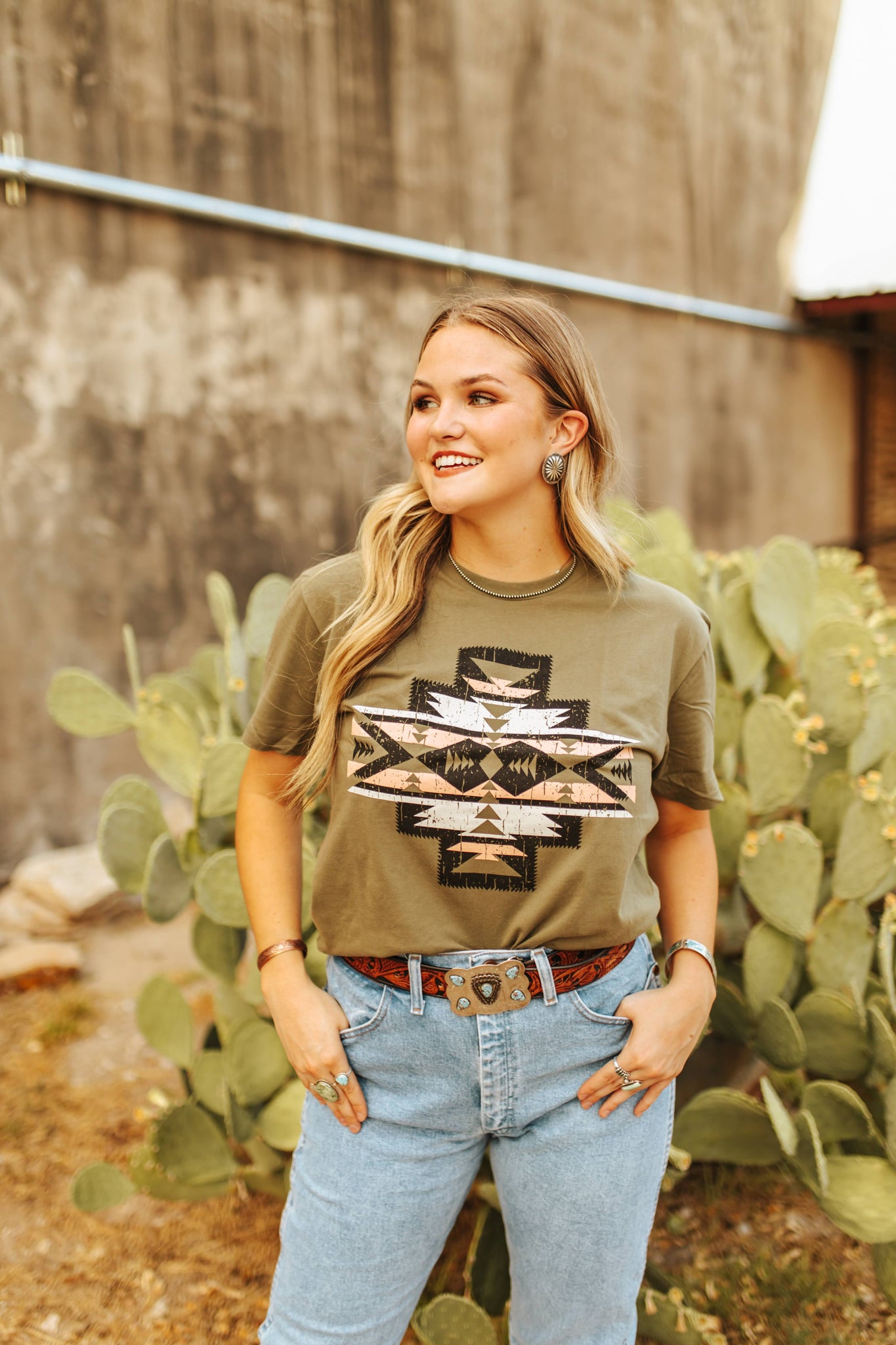 The Forest Aztec Western Graphic T-shirt