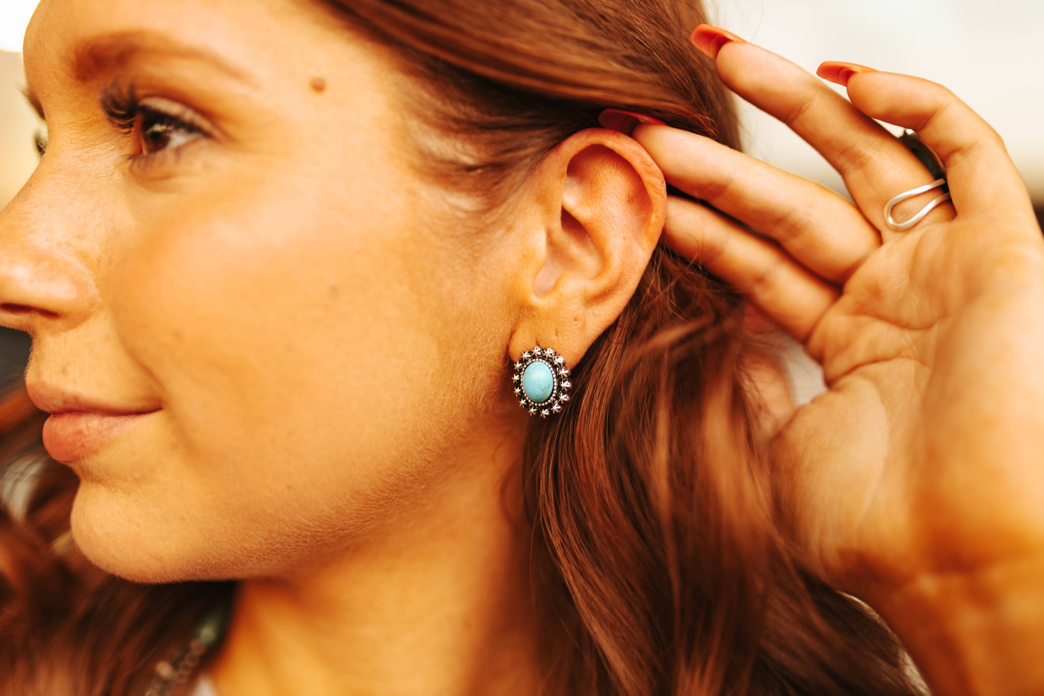 Starburst Turquoise Stud Earrings