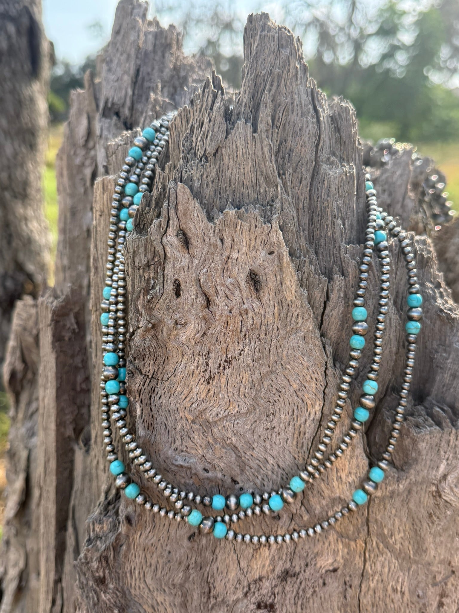 60" Sundance Canyon Turquoise Beaded Necklace