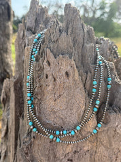 60" Sundance Canyon Turquoise Beaded Necklace