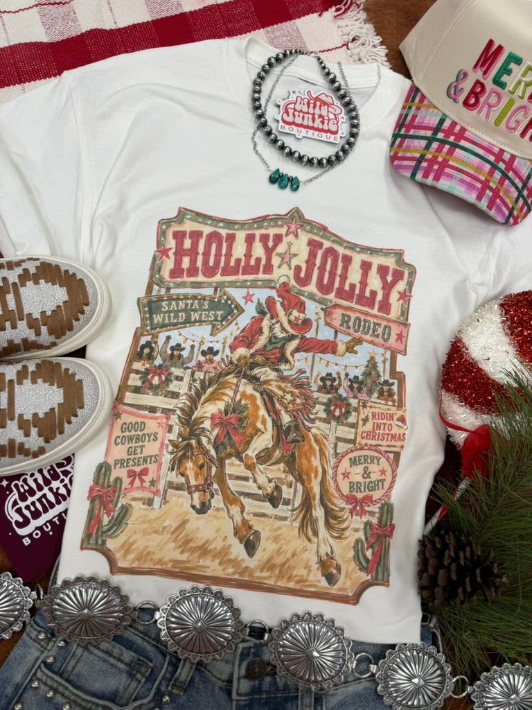 Holly Jolly Christmas Rodeo Graphic Tee