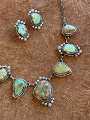 Royston Turquoise Chain Necklace and Earrings Set