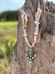 Turquoise Cactus Bandana Necklace
