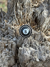 8 Ball Cuff Ring