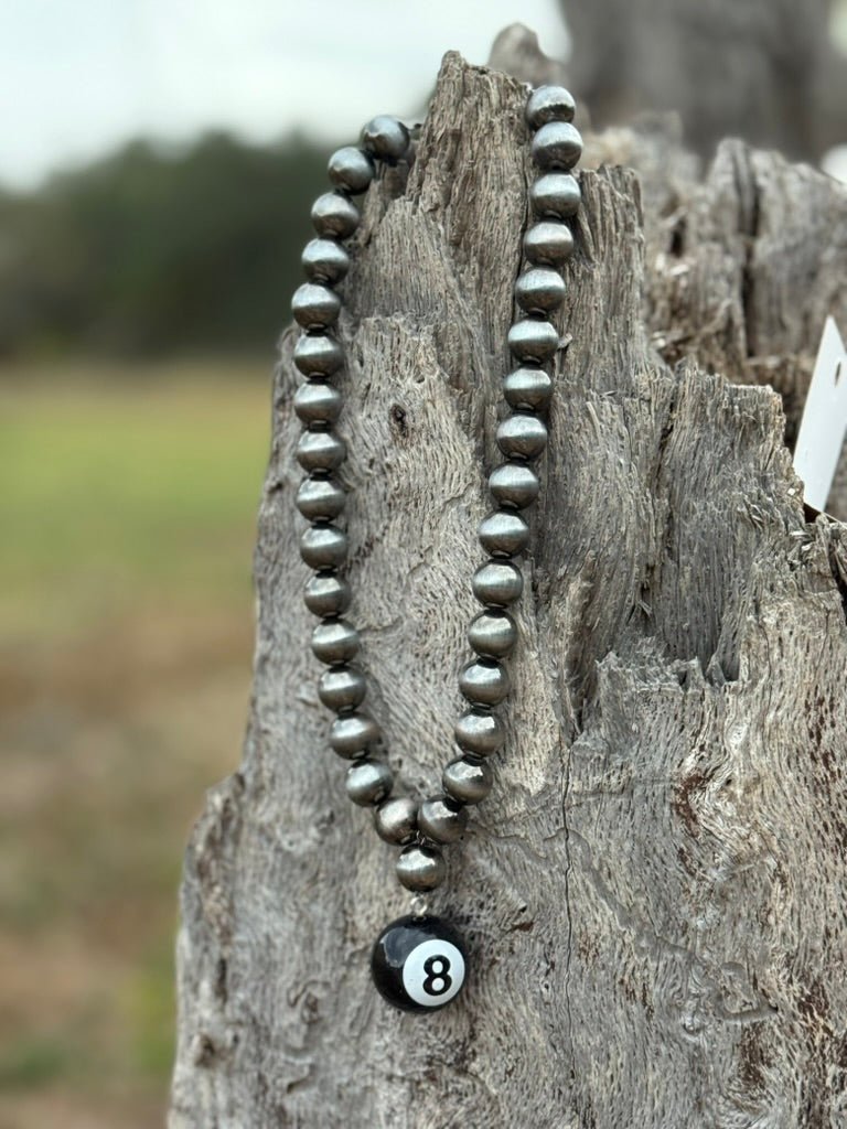 8 Ball Pearl Necklace