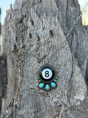 8 - Ball Turquoise Stone Pendant Necklace
