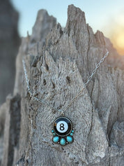 8 - Ball Turquoise Stone Pendant Necklace