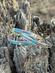Authentic Cotton Candy Inlay Cuff Bracelet