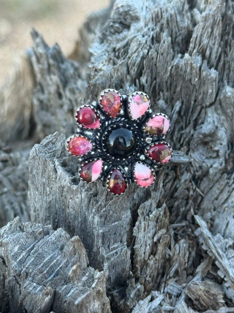 Wild Flower Blossom Adjustable Ring