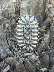 Silver Oval Concho Hinge Bracelet