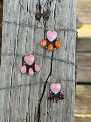 Desert Blush Pink Conch Heart Pendant