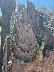 Desert Sage Turquoise Beaded Necklace