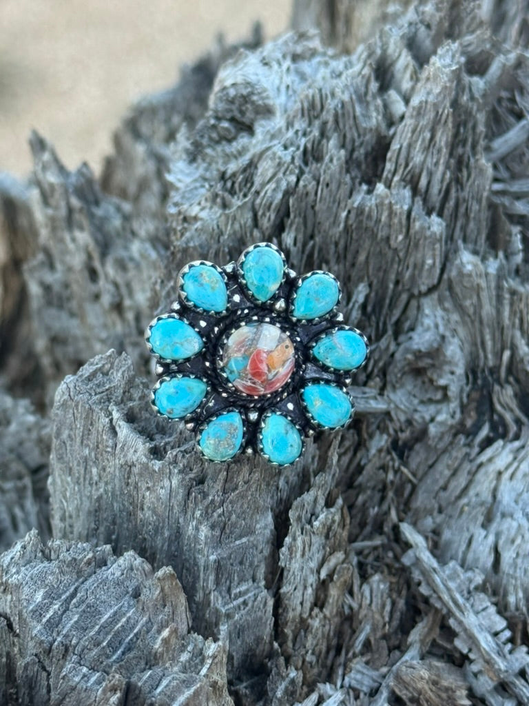 Wild Flower Blossom Adjustable Ring
