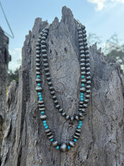 Canyon Pearl Layered Turquoise Beaded Necklace