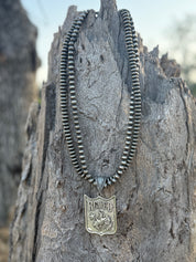 Western Rodeo Double Beaded Pendant Necklace