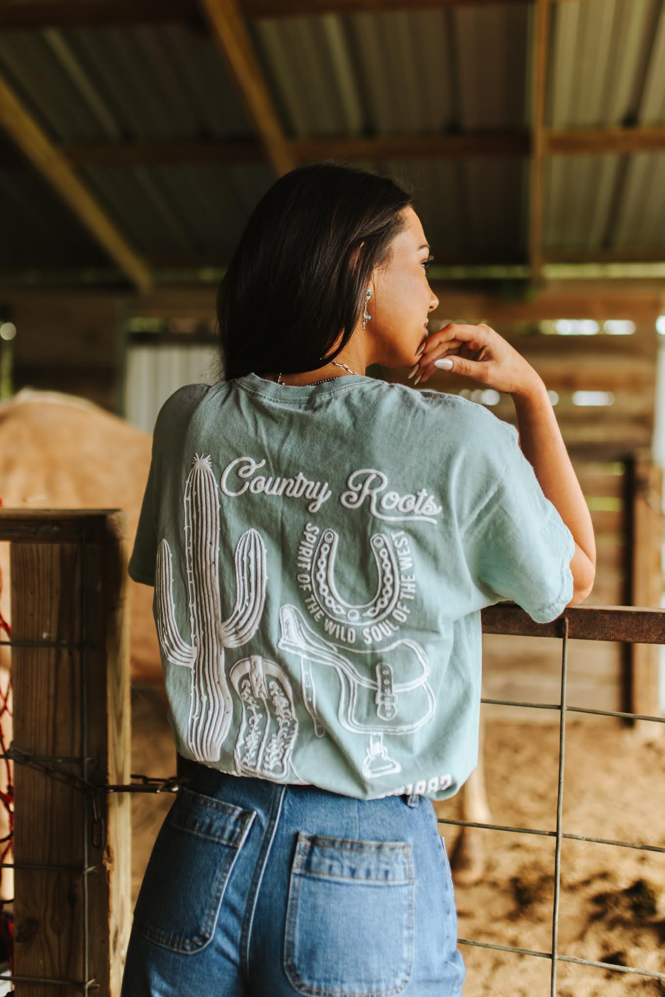 Country Roots Oversized Graphic Tee