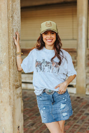 Saddled Horses Graphic Tee