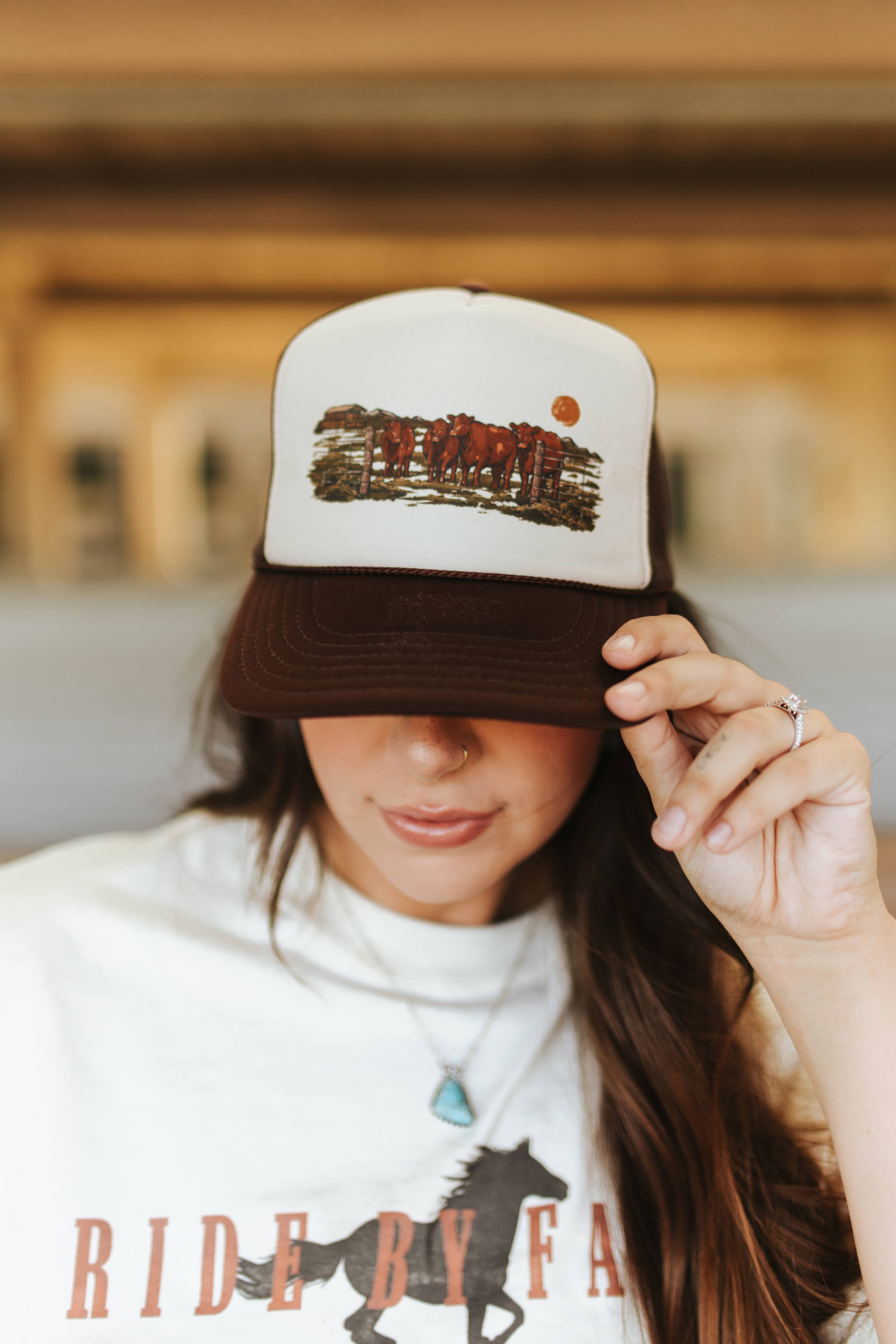 Pasture Red Angus Trucker Hat