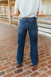 KanCan High-Rise Distressed Knee Bootcut Jeans