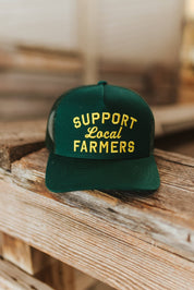 Support Local Farmers Embroidered Trucker Hat