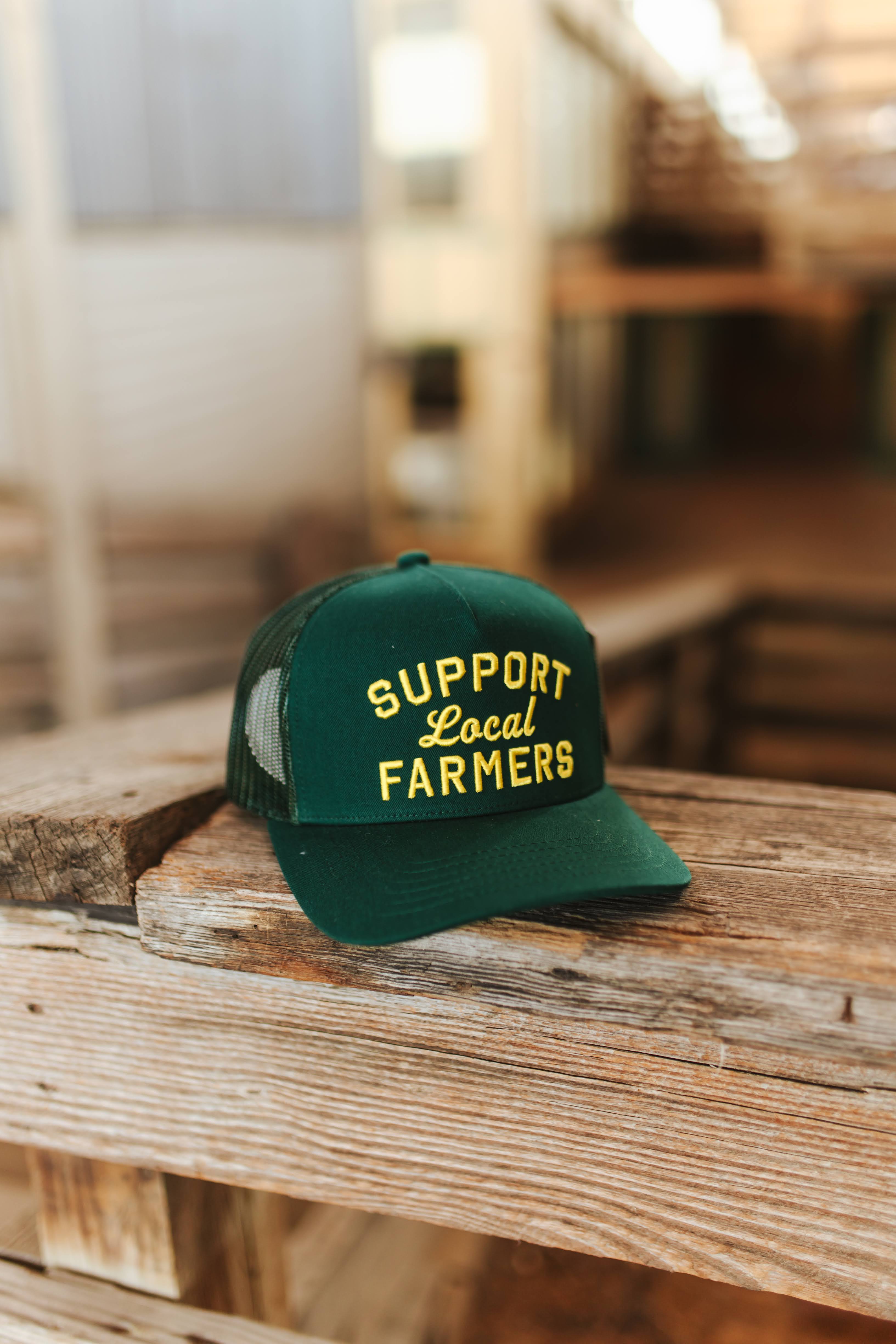Support Local Farmers Embroidered Trucker Hat