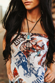 Desert Sky Turquoise Bolo Necklace