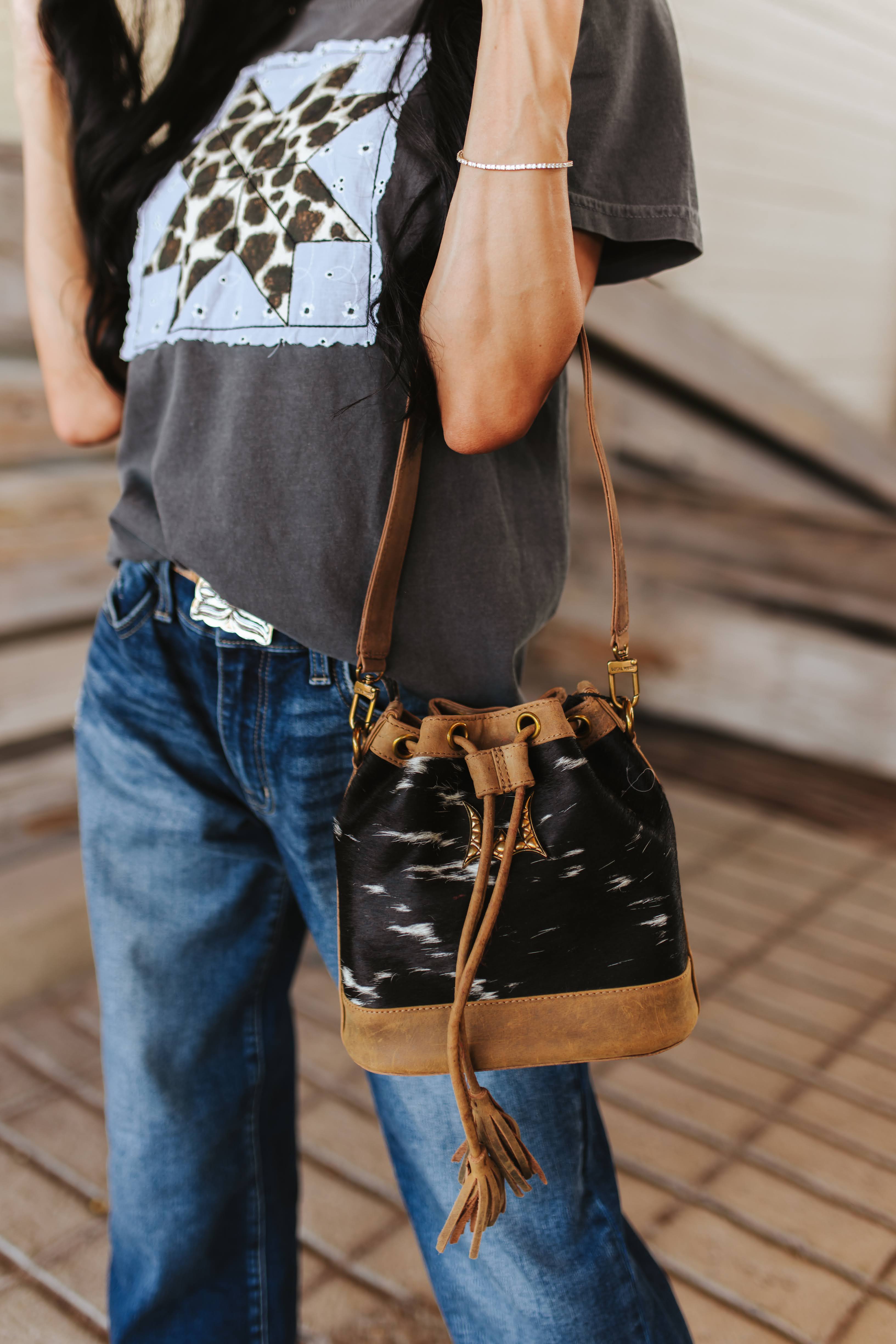 Cowhide Canyon Bucket Bag