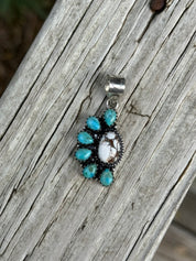 Half Cluster Turquoise Pendant
