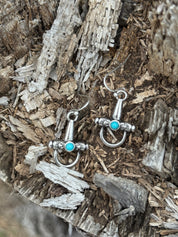 Horsebit Turquoise Drop Earrings